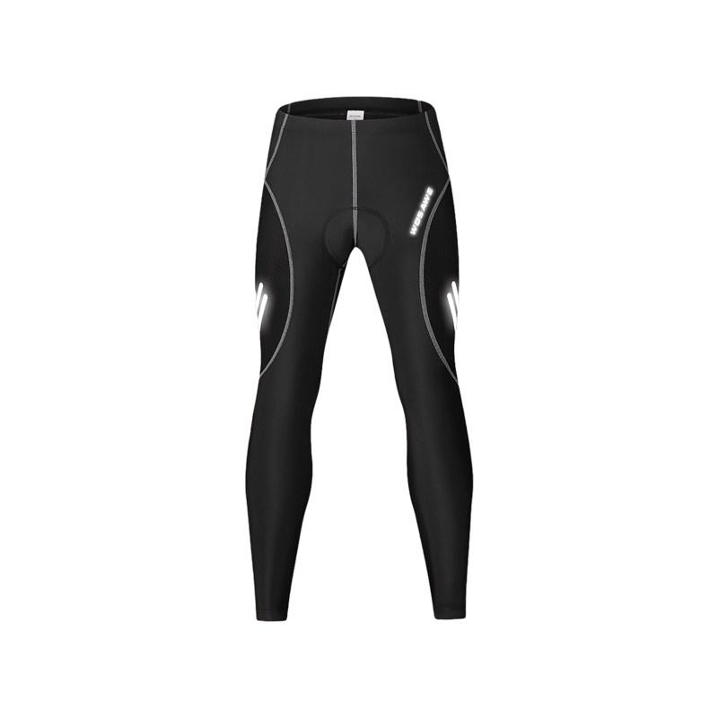 Men's Cycling Trousers Elastic Reflective Waterproof Cycling Pants Men Long Padding